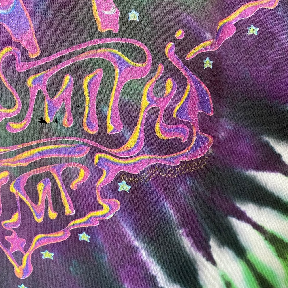 1990 AeroSmith Pump Tie Dye Band Tee Shirt - Picture 2 of 5